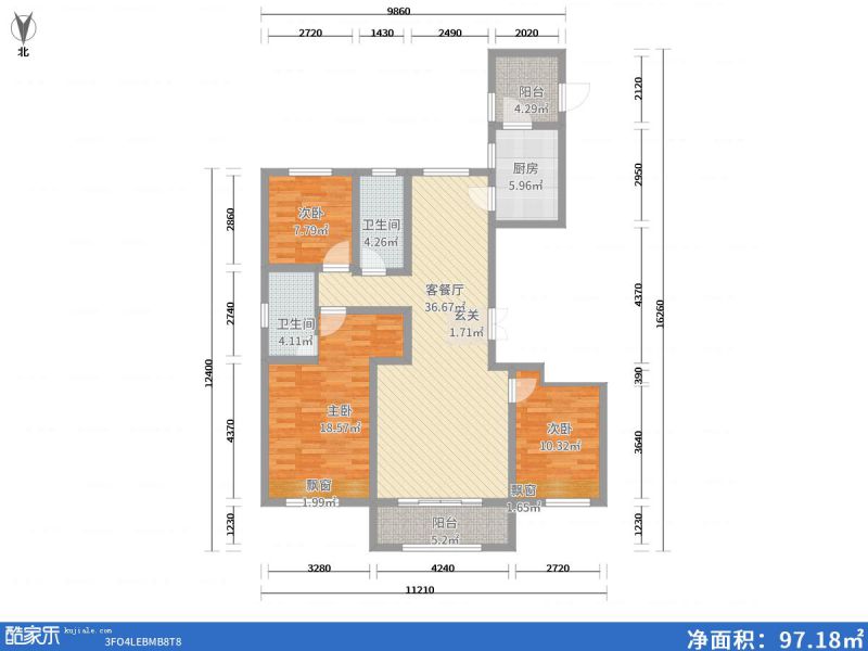 包頭裝修方案包頭萬合廣場141㎡