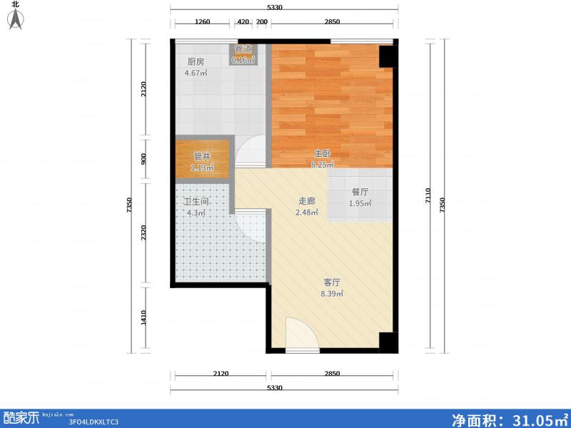 包頭裝修方案包頭燕趙錦河灣49㎡