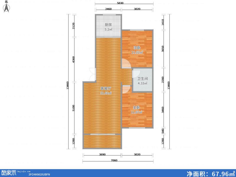 包頭裝修方案包頭六合成85㎡