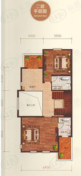 包頭裝修方案順鑫望潮苑·別墅四室三廳四衛(wèi)220.56平方米